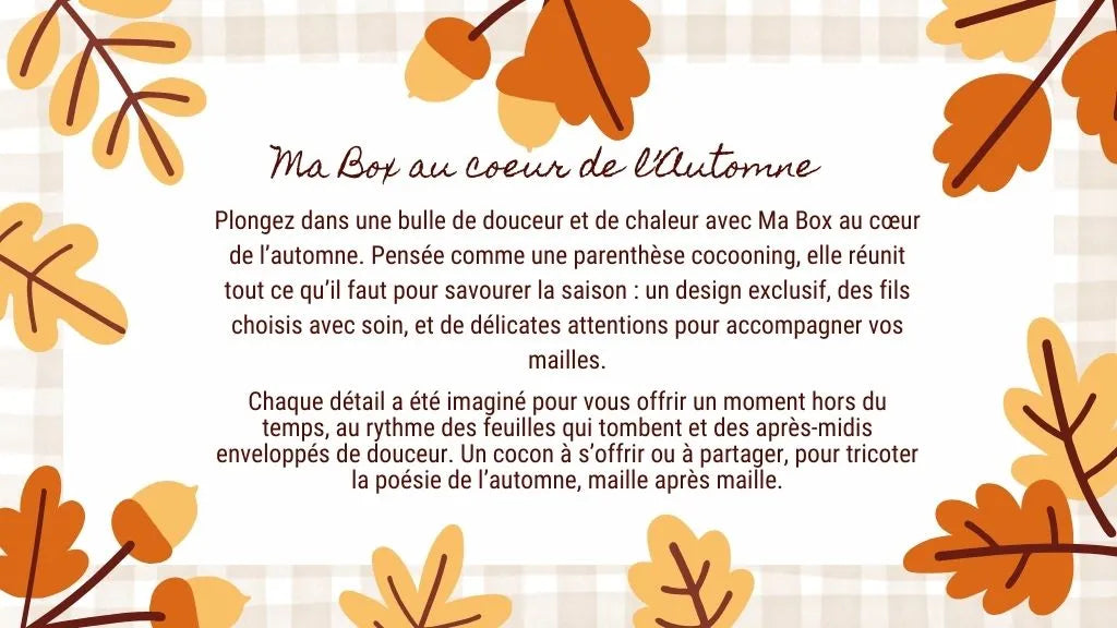 Ma box au coeur de l'Automne