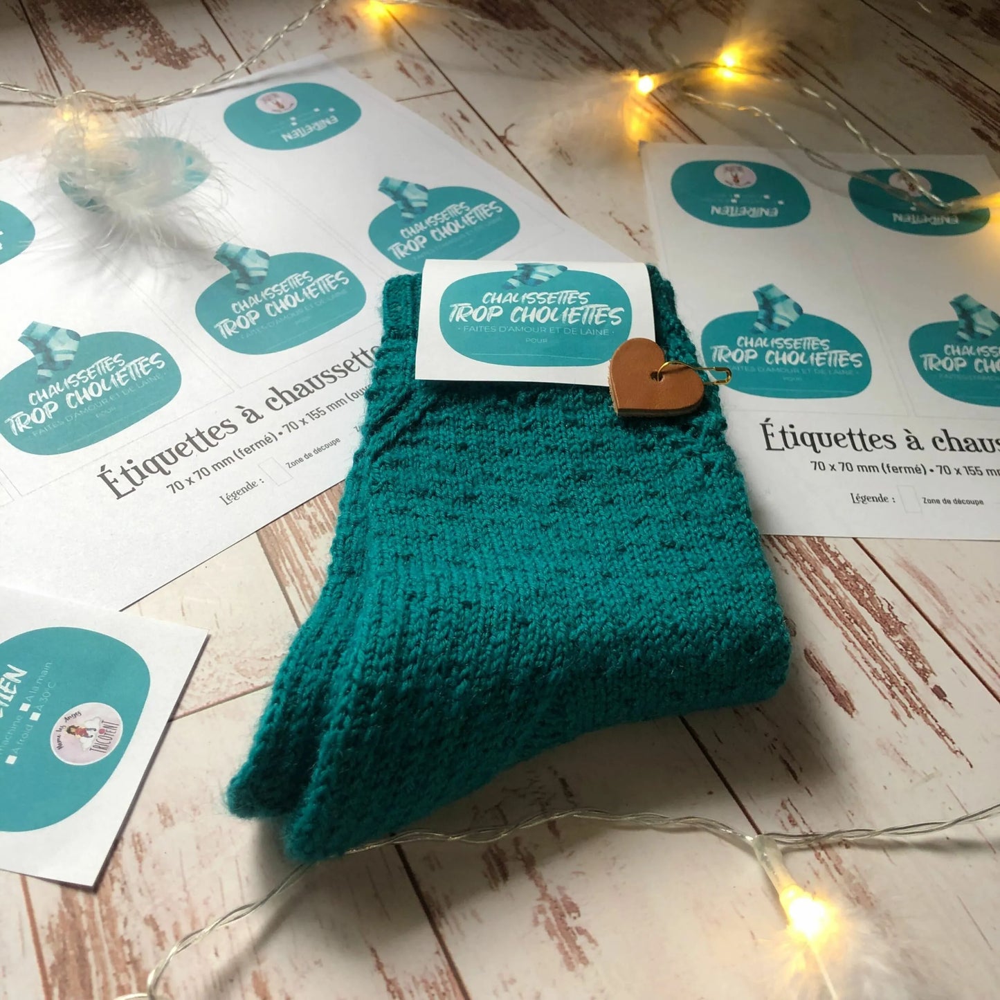 Etiquettes pour vos chaussettes Trop Chouettes (fond blanc)