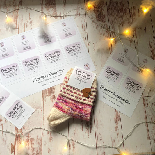 Etiquettes pour vos chaussettes "Même les Anges Tricotent"