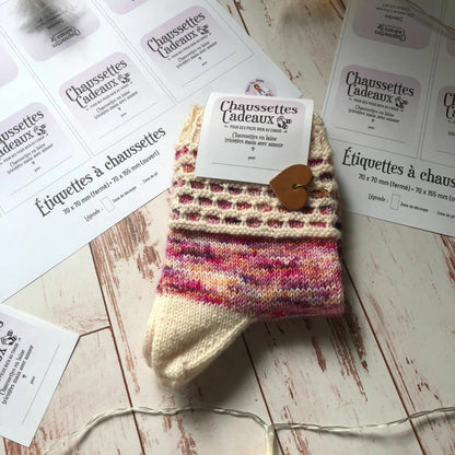 Etiquettes pour vos chaussettes "Même les Anges Tricotent"