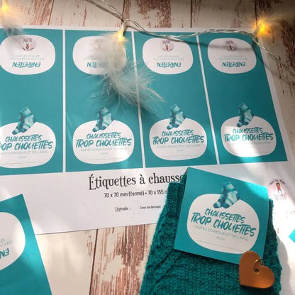 Etiquettes pour vos chaussettes Trop Chouettes